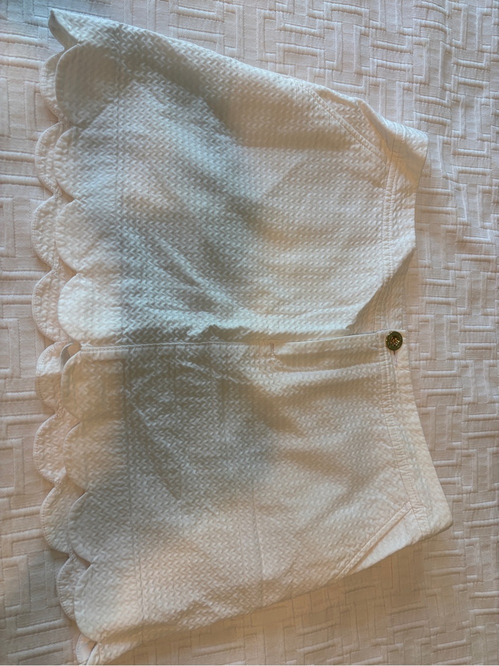 Lilly Pulitzer White Scalloped-Hem Women's Skort